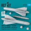 RESKIT RS72-0562 AGM-62 Walleye I missiles (2 pcs) with AN/AWG-16 data link pod (1 pcs) (A-4, A-6, A-7, F-4, F/A-18) (3D Printed) (1/72)